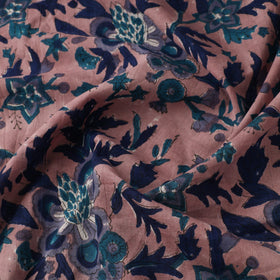 Pink Sanganeri Block Print Cotton Fabric