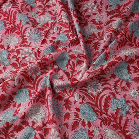 Pink - sanganeri cotton fabric 29 - handcrafted
