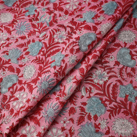 Pink - sanganeri cotton fabric 29 - handcrafted