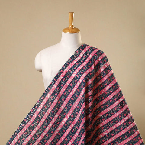 Pink - sanganeri cotton fabric 58 - handcrafted