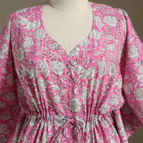 Sanganeri Block Print Cotton Kaftan (Short) 