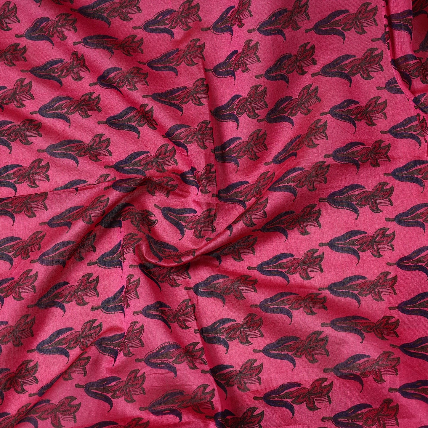  Sanganeri Block Printed Chanderi Silk Precut Fabric (1 meter) 67 
