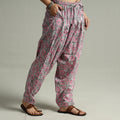 Pink - Sanganeri Block Printed Cotton Elasticated Salwar 12