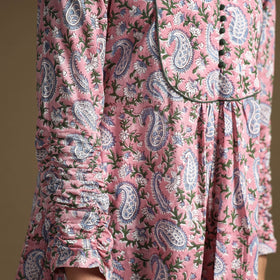 Buy Sanganeri Block Printed Cotton Flared Dress Online at iTokri.com