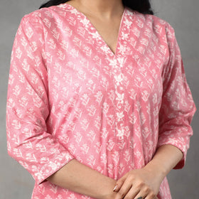 Sanganeri Kurta with Palazzo & Dupatta Set
