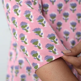  Sanganeri Block Printed Cotton Long Kurta Online 
