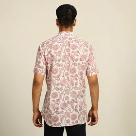 Buy Sanganeri Block Printed Cotton Men Half Sleeve Shirt 13 Online at iTokri.com