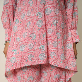 Pink - Sanganeri Block Printed Cotton Co-Ord Set 05