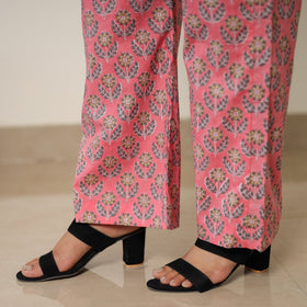 Pink - sanganeri block printed cotton co-ord set 09