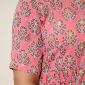 Pink - sanganeri block printed cotton co-ord set 09