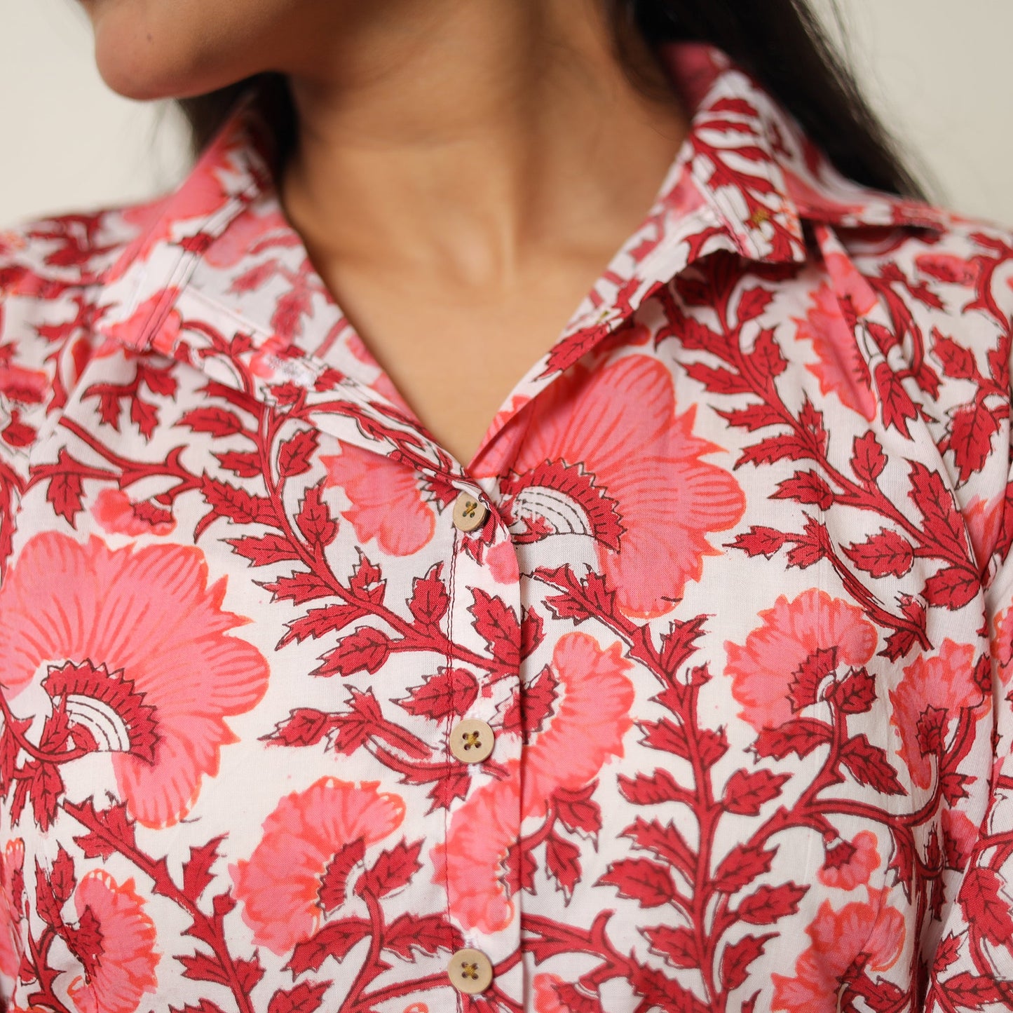 Pink - sanganeri block printed cotton co-ord set 18