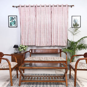 Buy Sanganeri Block Printed Cotton Window Curtain (5 x 3 Feet) (Single Piece) Online at iTopkri