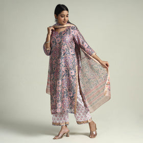 Sanganeri Kurta with Palazzo & Dupatta Set
