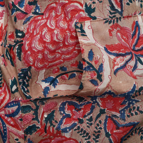 Pink Sanganeri Block Print Cotton Apron with Pocket