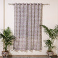 Pink - sanganeri cotton door curtain (7 x 3.2 feet) (single