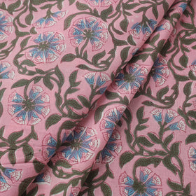  Pink Sanganeri Block Print Cotton Fabric