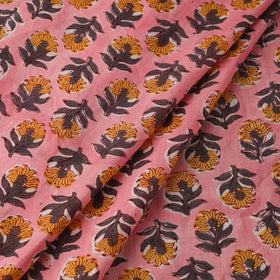 Pink - sanganeri cotton fabric 10 - handcrafted