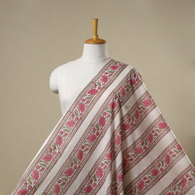 White - sanganeri cotton fabric 13 - handcrafted