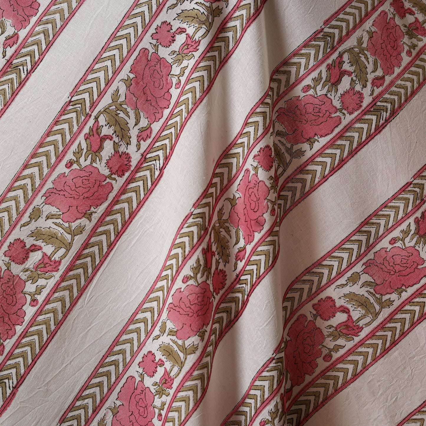 White - sanganeri cotton fabric 13 - handcrafted