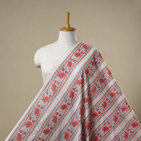 White - sanganeri cotton fabric 17 - handcrafted
