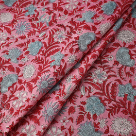 Pink - sanganeri cotton fabric 29 - handcrafted