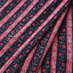 Pink - sanganeri cotton fabric 58 - handcrafted