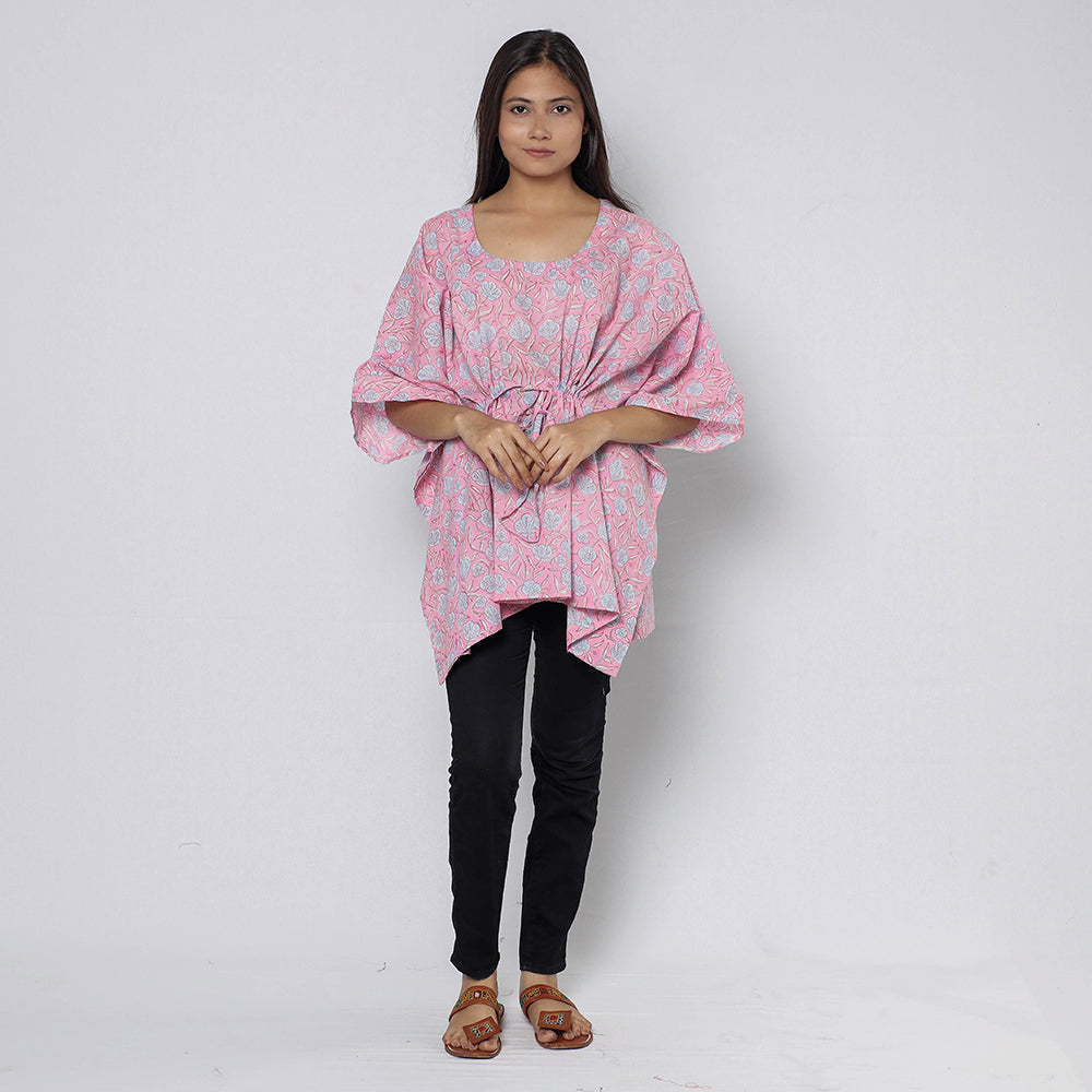Sanganeri Block Print Cotton Kaftan (Short)
