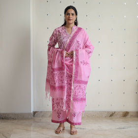 Buy Sanganeri Block Print Suit Set Shop Now Online in India