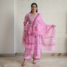 Buy Sanganeri Block Print Suit Set Shop Now Online in India