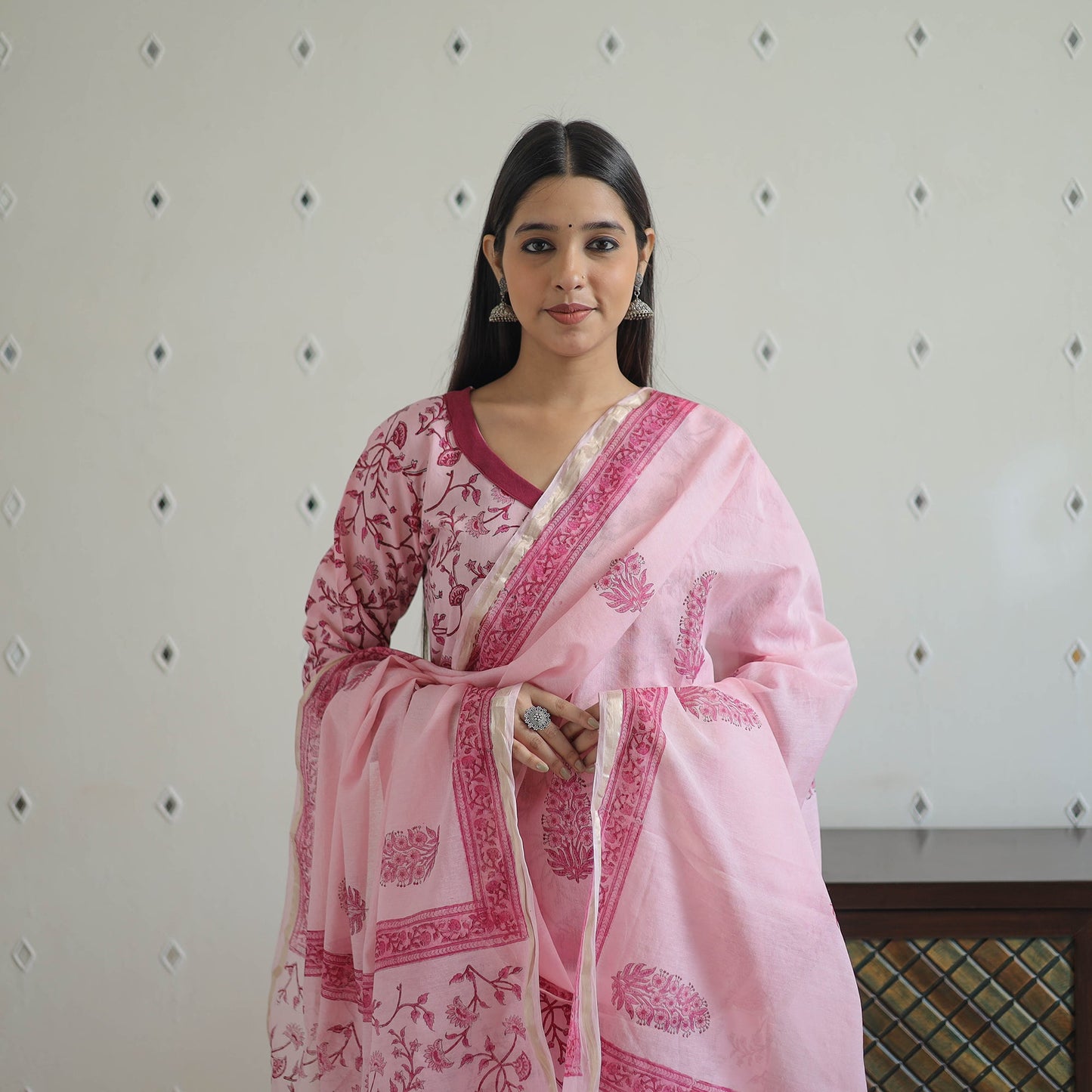 Buy Sanganeri Block Print Suit Set Shop Now Online in India