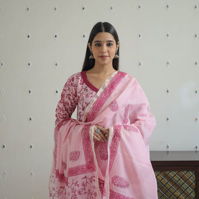 Buy Sanganeri Block Print Suit Set Shop Now Online in India
