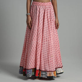 Sanganeri Block Print Cotton Long Skirt