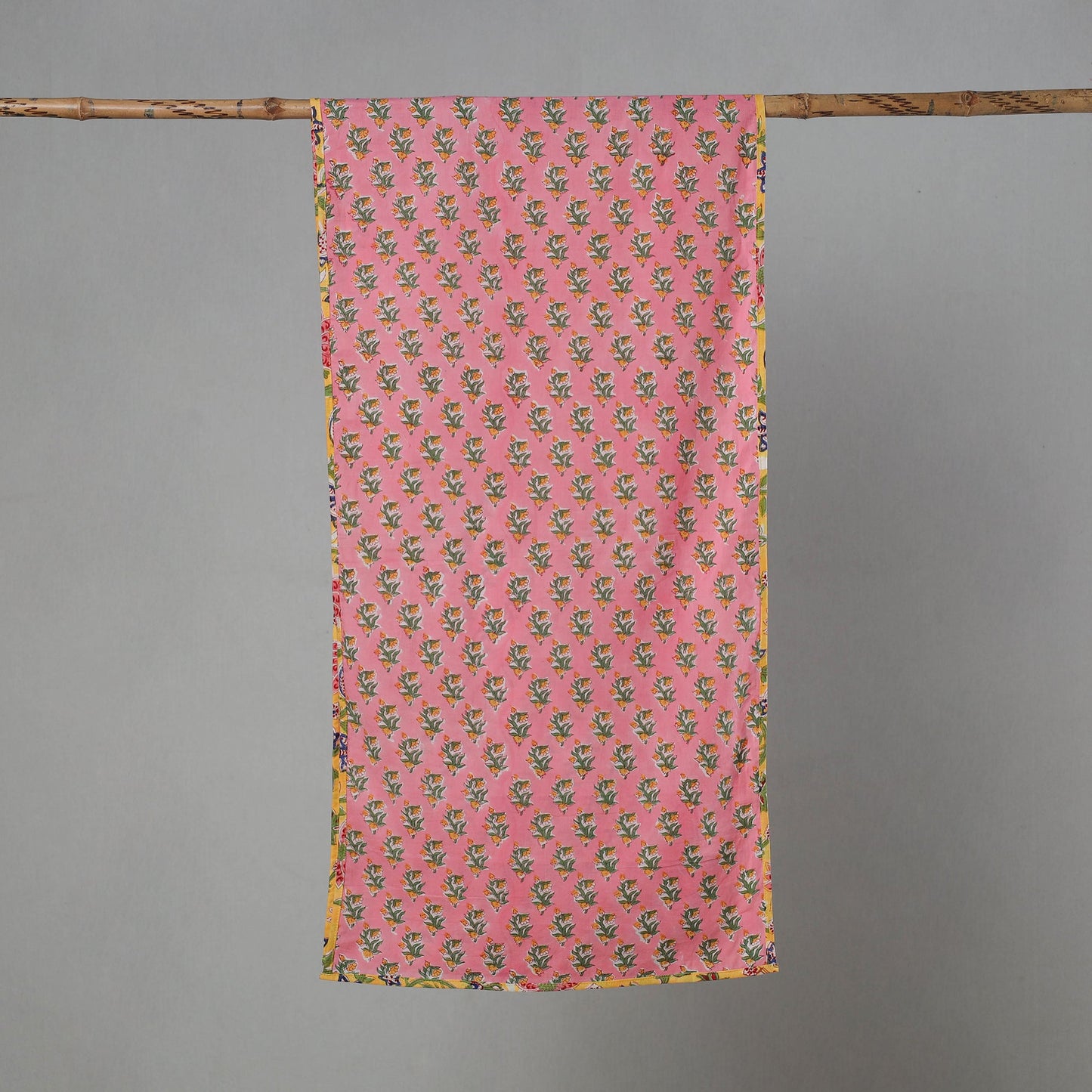 Buy Pink Sanganeri Block Print Cotton Stole Online at iTokri.com