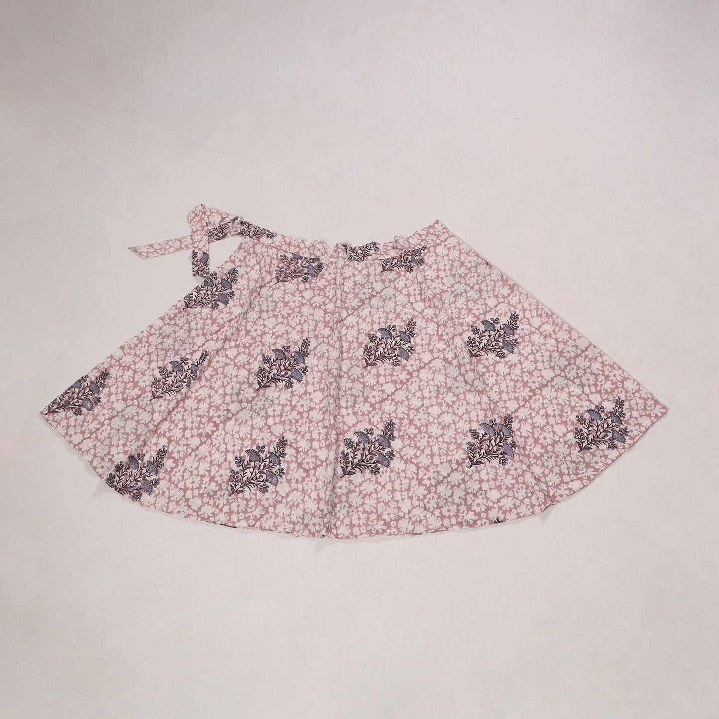 Pink - sanganeri cotton wrap around skirt 16 - handcrafted