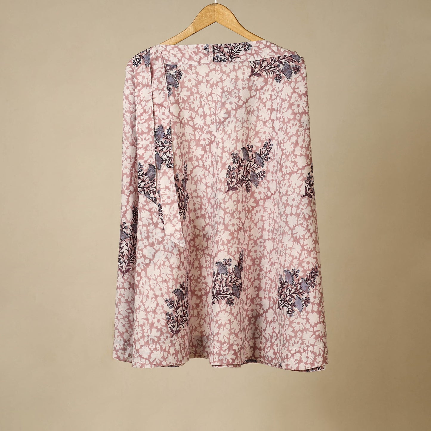 Pink - sanganeri cotton wrap around skirt 16 - handcrafted