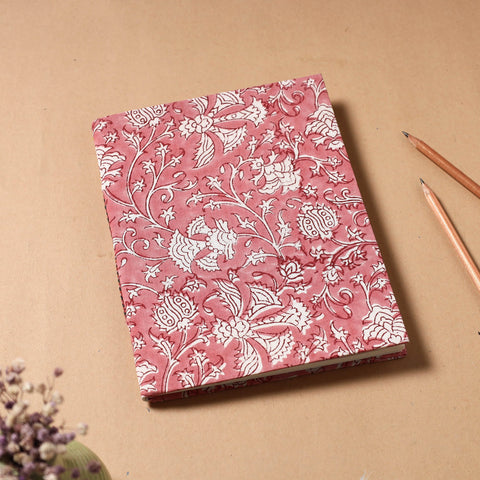  Sanganeri Fabric Cover Handmade Paper Notebook 