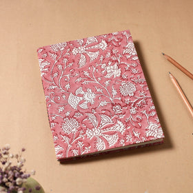  Sanganeri Fabric Cover Handmade Paper Notebook 