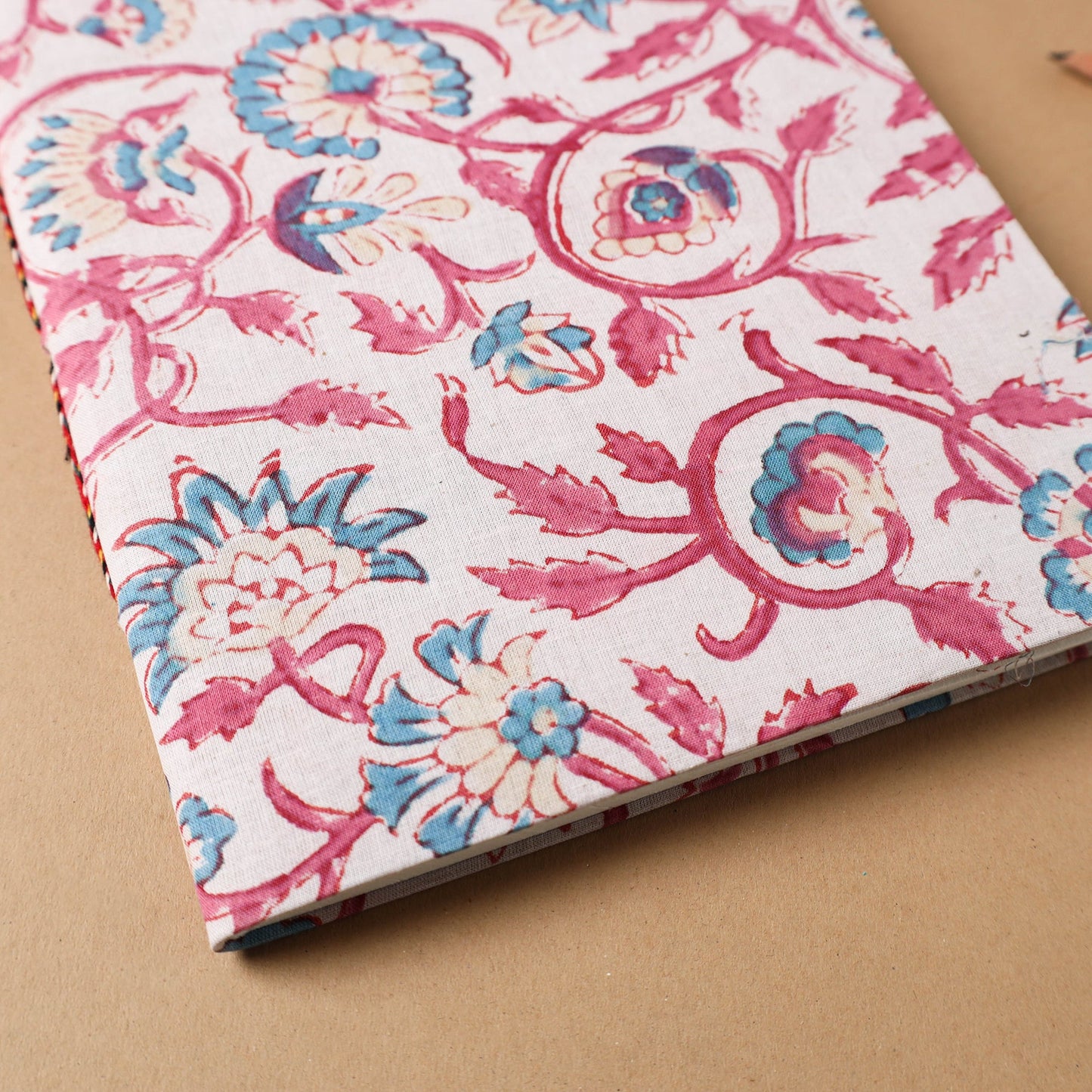 Sanganeri Fabric Cover Handmade Paper Notebook