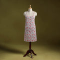 Pink - sanganeri hand block print apron with pocket 05