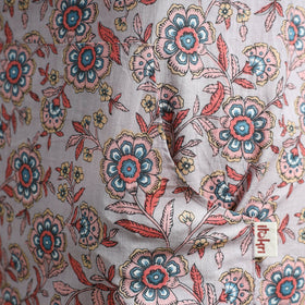 Pink - sanganeri hand block print apron with pocket 35