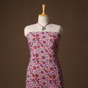 Sanganeri hand block print cotton 2pc unstitched dress
