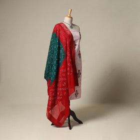 Sanganeri hand block print cotton 2pc unstitched dress