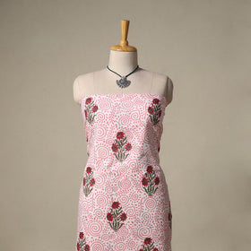 Sanganeri hand block print cotton 2pc unstitched dress