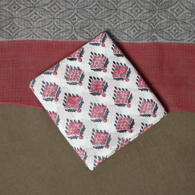 Sanganeri hand block print cotton 3pc unstitched dress