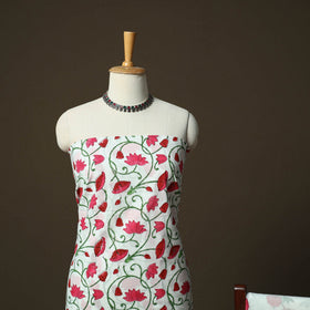 Sanganeri hand block print cotton 3pc unstitched dress