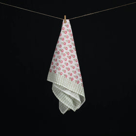 Sanganeri hand block print cotton scarf 02 - handcrafted