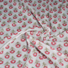 Sanganeri hand block print cotton scarf 02 - handcrafted