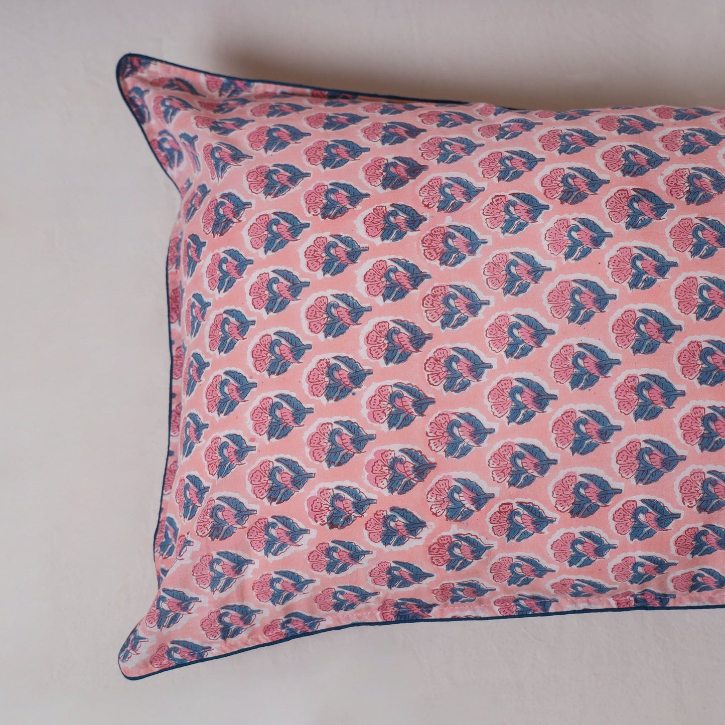 Sanganeri hand block print pillow cover (set of 2) 02