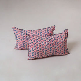 Sanganeri hand block print pillow cover (set of 2) 02