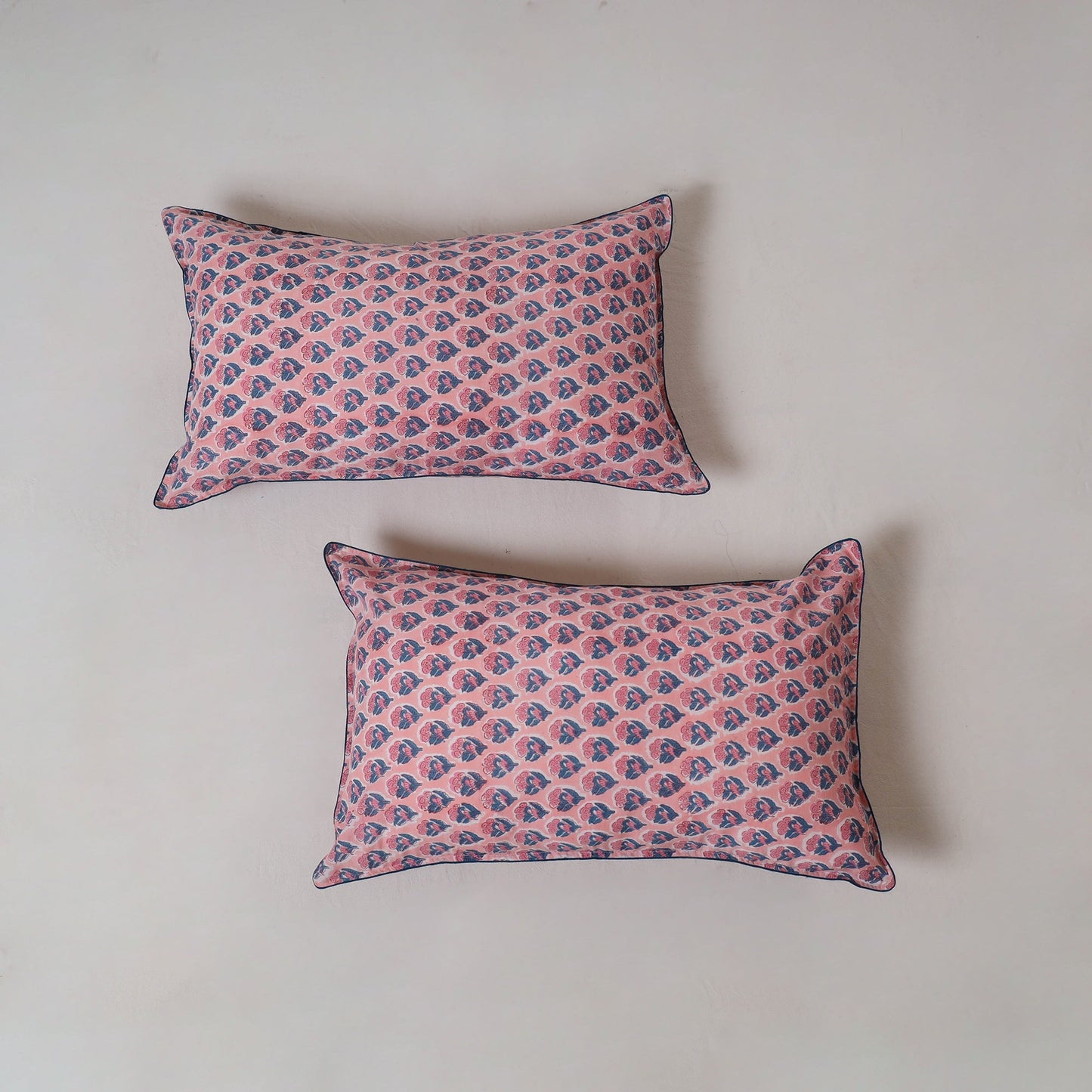 Sanganeri hand block print pillow cover (set of 2) 02